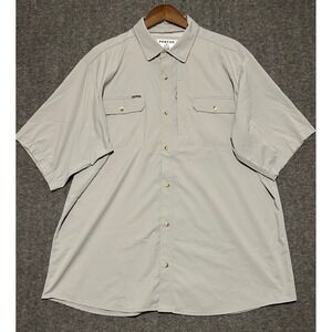 Poncho shirt magnetic pockets regular fit size 2XL gray short sleeve outdoors